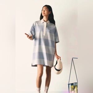 New JW ANDERSON Uniqlo Blue and White Striped Dress
